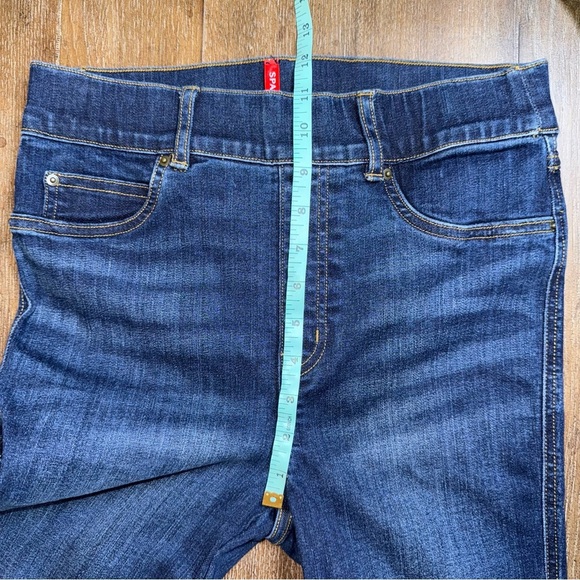 SPANX Flared Jeans Women's S 4/6 LONG TALL High Rise Dark Blue Jeans Pull On - Picture 5 of 9